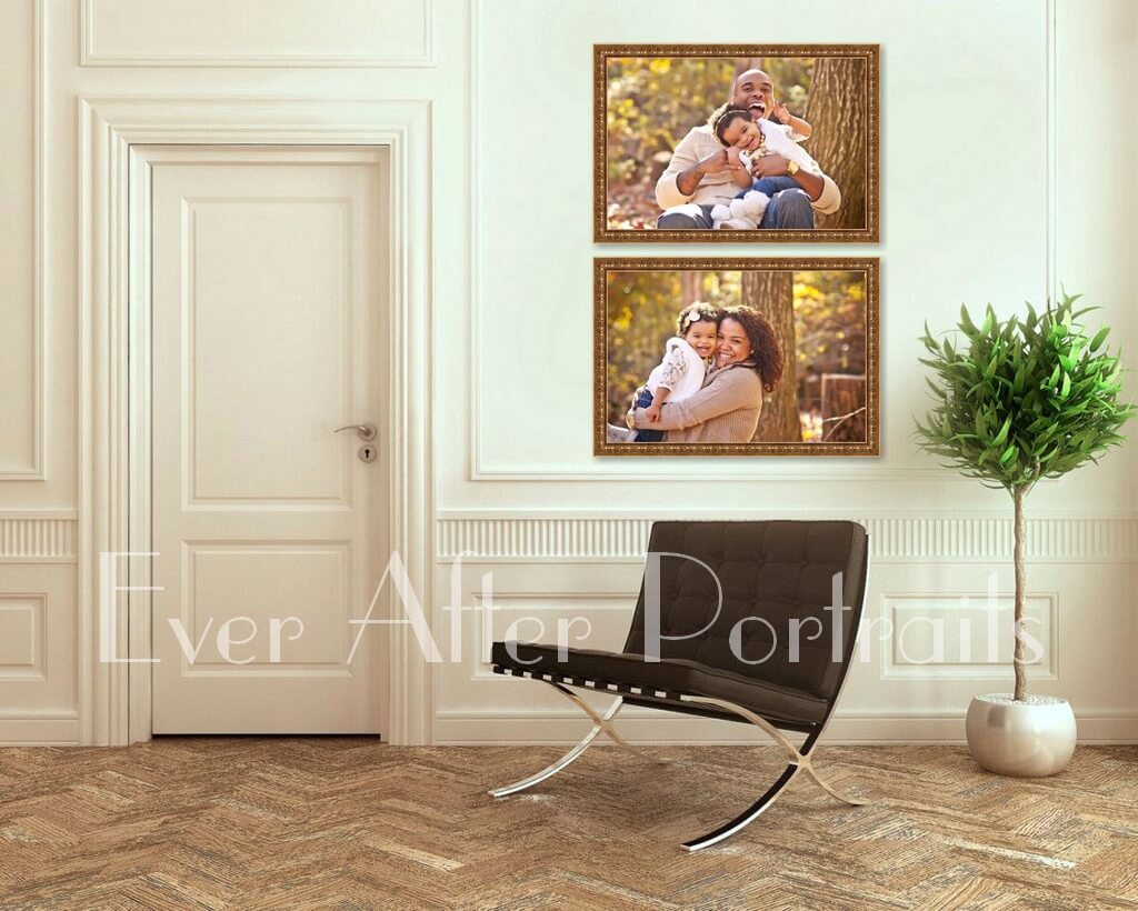 Decorate Home Entryway with Family Portraits as Wall Art | Northern VA Family Photographer