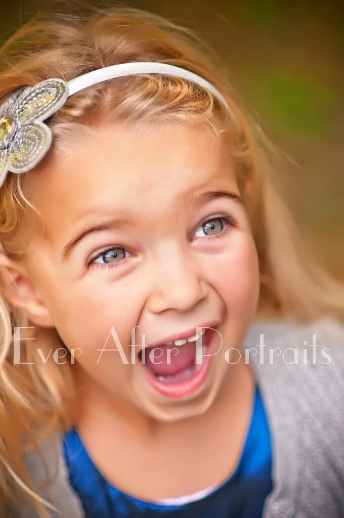 Laughing little girl portrait northern virginia family photographers