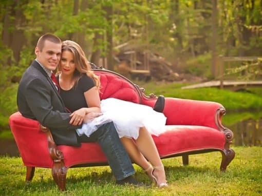 Ashley & Brian’s Engagement in our Outdoor Studio