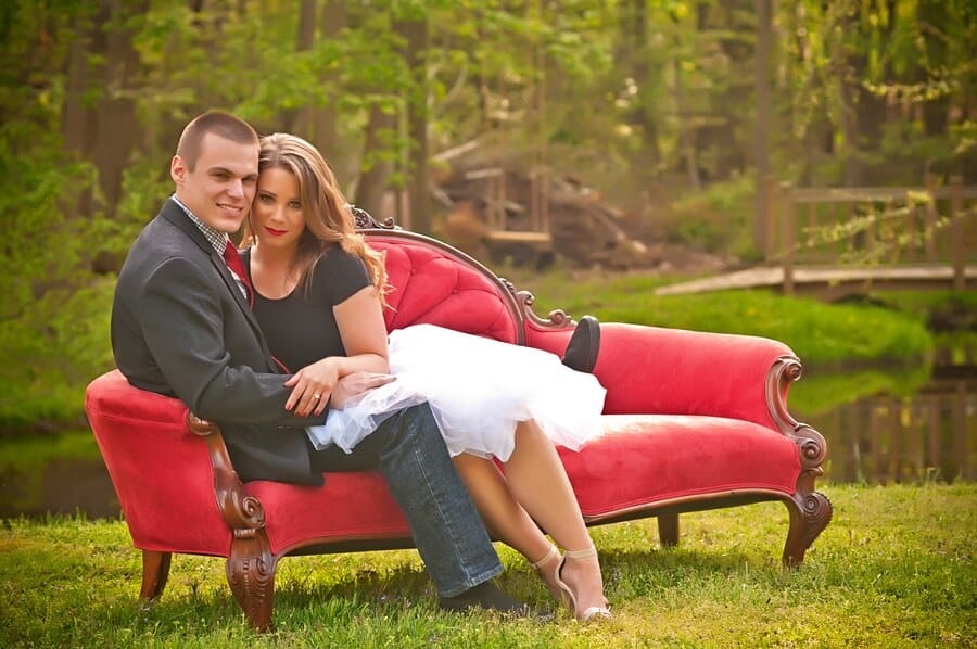 Ashley & Brian’s Engagement in our Outdoor Studio