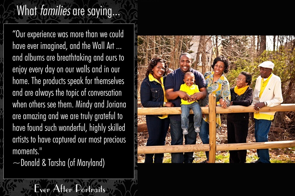 What families are saying, Donald & Tarsha | Northern VA Family Photographer