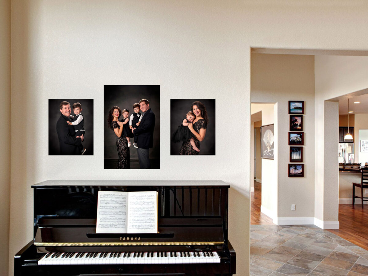 CANVAS ART BLOCKS - 30 & two 20s on Wall
