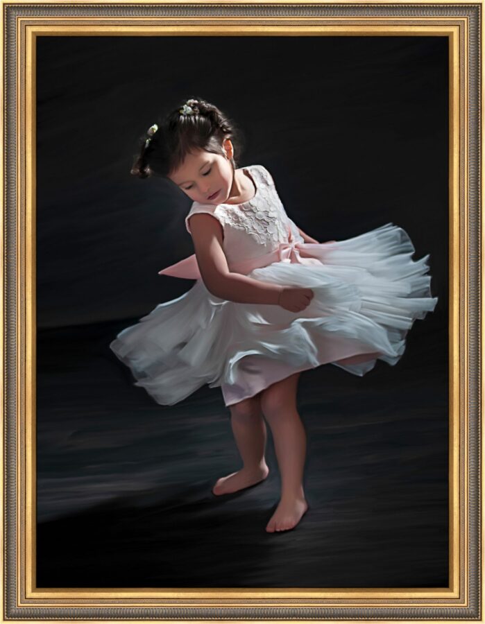 twirling girl FRAMED 1